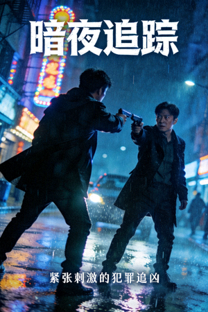 犯罪剧《暗夜追踪》海报，紧张刺激的剧情